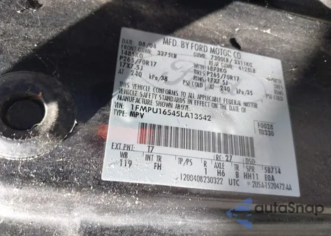 2005 Ford Expedition Nbx/Xlt from USA, damaged, VIN 1FMPU16545LA13542